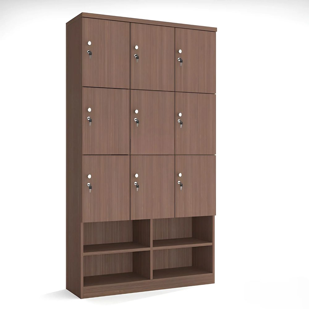 Tủ Locker Gỗ 9 Ngăn Liền Kệ Giày - TLK68 2
