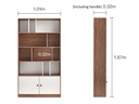 Tủ Tài Liệu Gỗ Bố Cục Sáng Tạo Kèm Tủ Cánh Dưới - THS287 1
