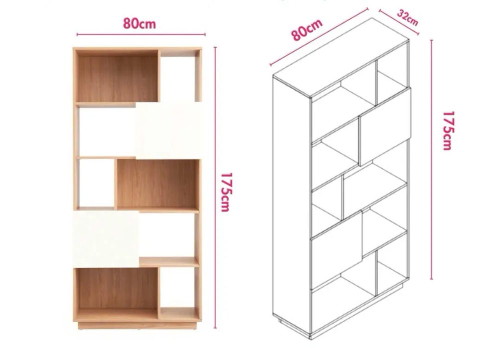 Tủ Tài Liệu Gỗ Nhiều Ngăn Kết Hợp Cánh Mở - THS283 2
