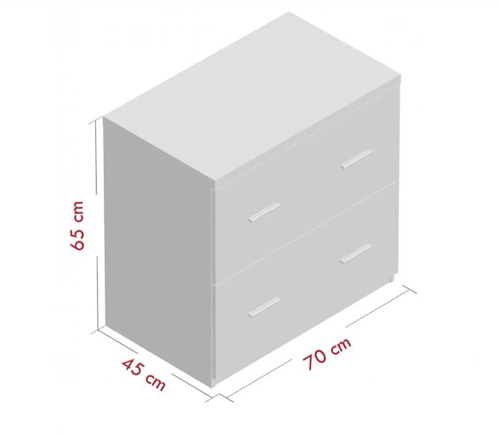 Hộc Tủ Gỗ 2 Ngăn Kéo Tay Cầm Ngang Hiện Đại - TP49 1
