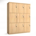 Tủ Locker Gỗ 9 Ngăn Màu Vàng- TLK67 1