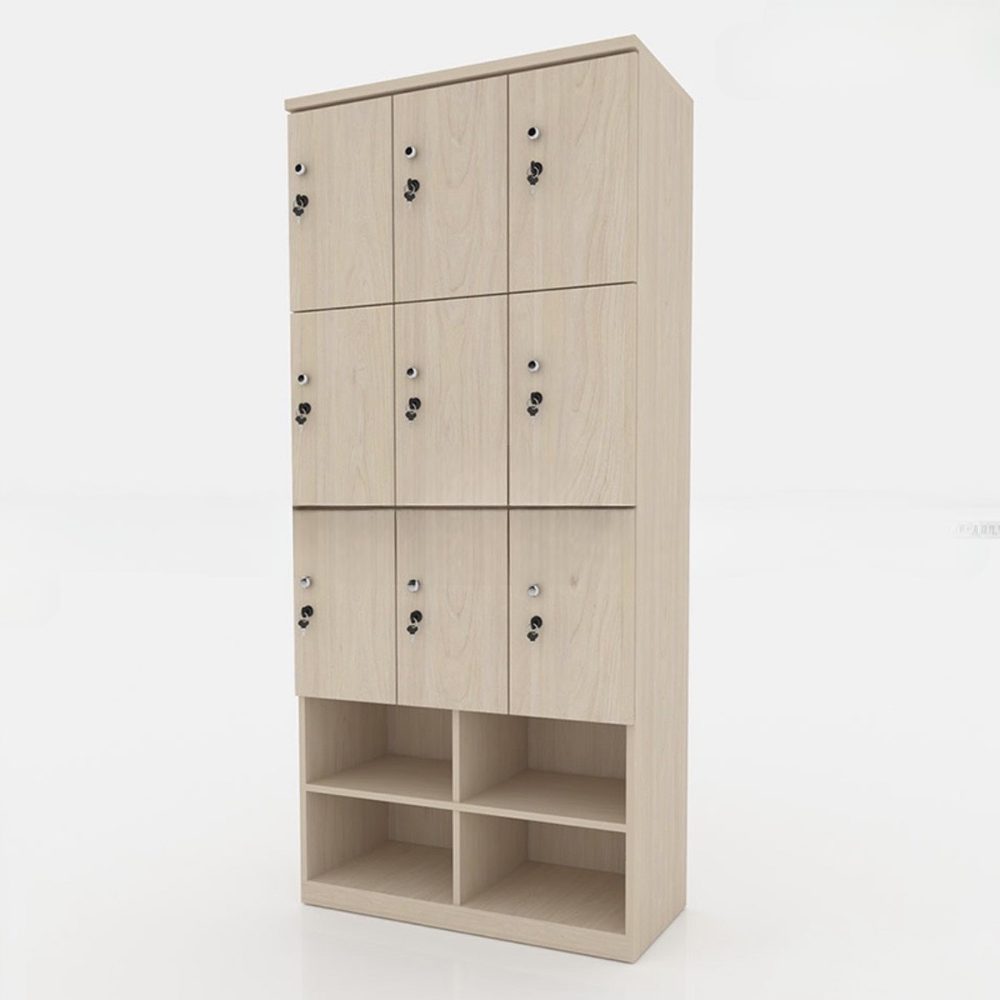 Tủ Loker Gỗ 9 Cánh Liền Kệ Dép - TLK21 2
