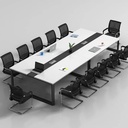 Bàn Họp Văn Phòng Chân Sắt U 3m6 x 1m2 2