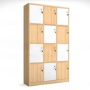 [TLK72] Tủ Locker 12 Ngăn Caro Trắng Vàng - TLK72