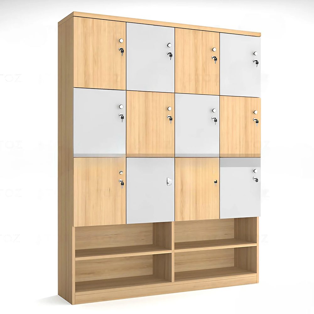 Tủ Locker Gỗ 12 Ngăn Liền Kệ Giày - TLK69 1