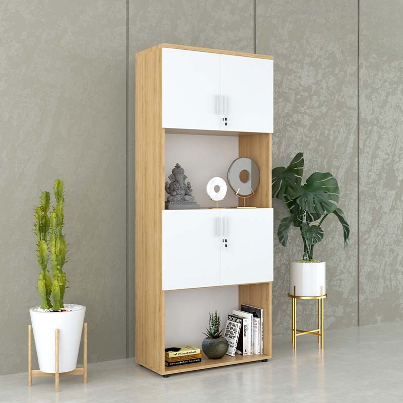 Tủ Tài Liệu Gỗ Có Kệ Trang Trí - THS64 1