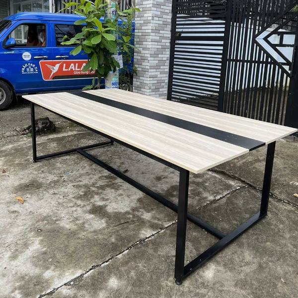 [BH5] Bàn Họp Văn Phòng Chân Sắt 2m4 x 1m2 - BH5