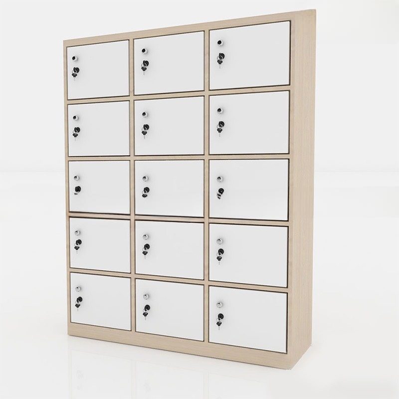 Tủ Locker Gỗ 15 Cánh Khóa Tiện Lợi - TLK12 1
