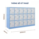 Tủ Locker Sắt 18 Ô Màu Xanh - TLK64 2