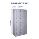 Tủ Locker Sắt 21 Ô An Toàn Bảo Mật - TLK59 2