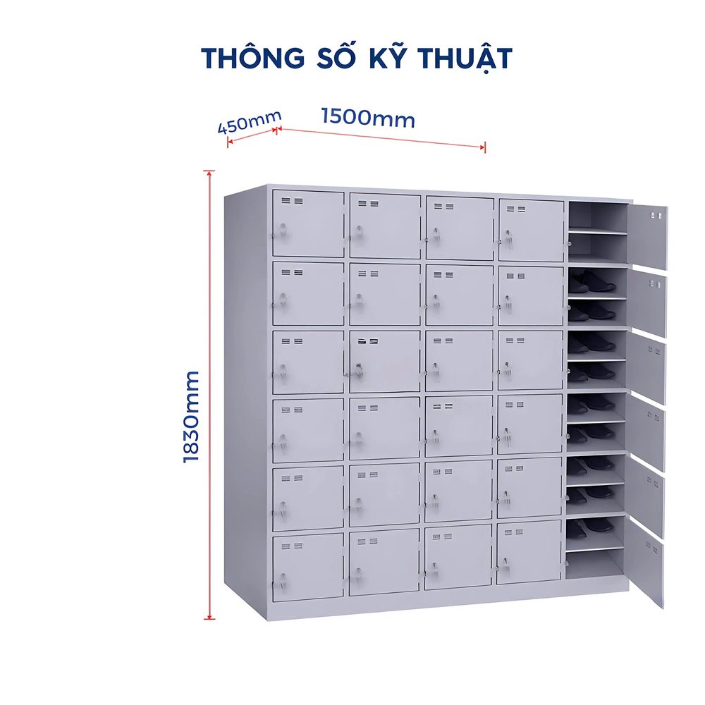 Tủ Locker Sắt Chất Lượng 30 Ngăn - TLK34 2