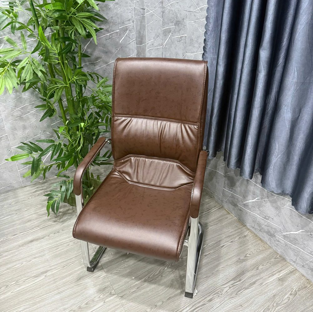 Ghế Giám Đốc Chân Quỳ Da Nâu Sang Trọng - GQ36 1