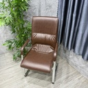 Ghế Giám Đốc Chân Quỳ Da Nâu Sang Trọng - GQ36 1