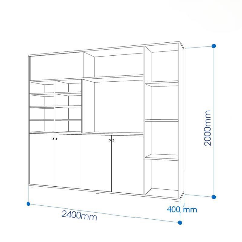 Tủ Văn Phòng Gỗ MDF Đa Chức Năng - THS44 1