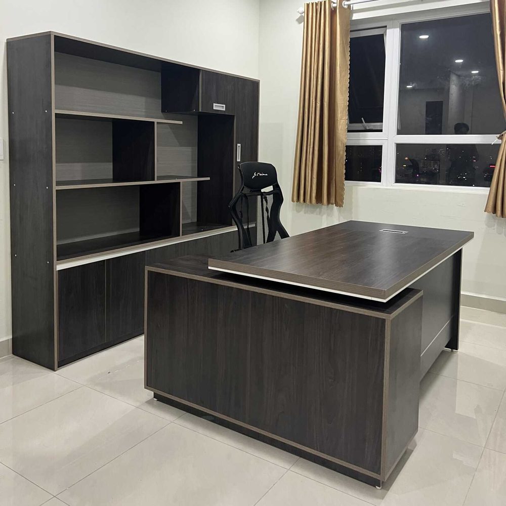 Tủ Tài Liệu Gỗ Kết Hợp Kệ Trưng Bày Giám Đốc - THS12 1