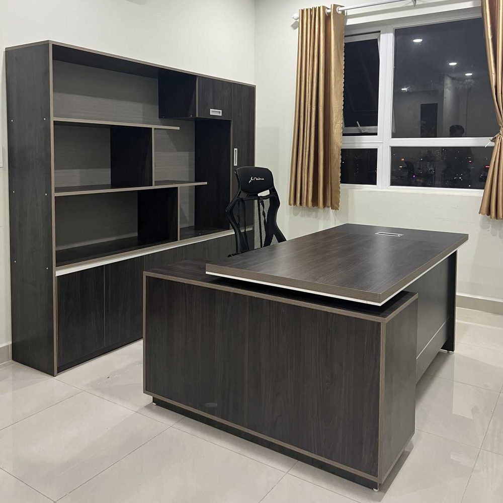[THS12] Tủ Tài Liệu Gỗ Kết Hợp Kệ Trưng Bày Giám Đốc - THS12