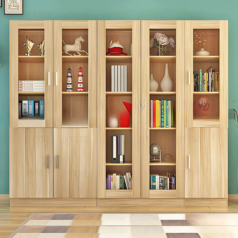 Tủ Tài Liệu Giám Đốc 5 Cánh Kính - THS263 2