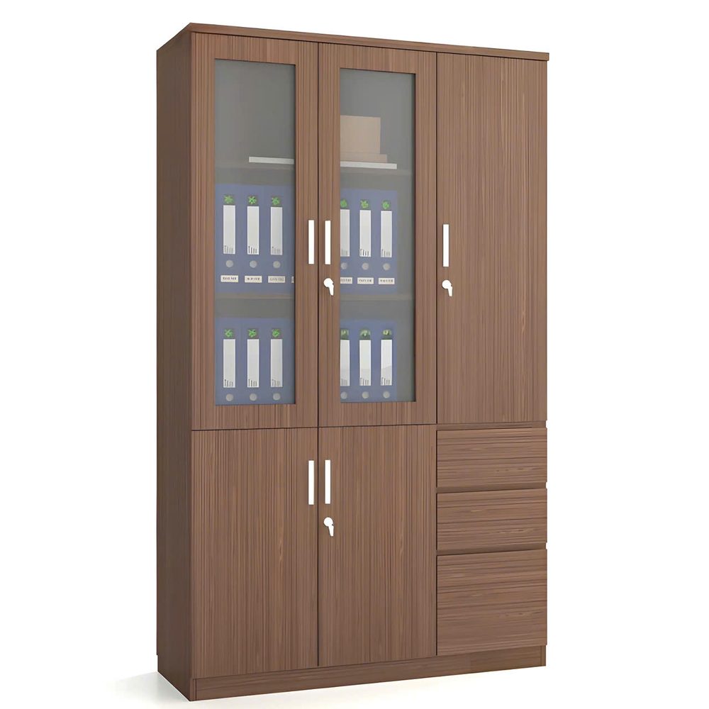 Tủ Văn Phòng 3 Cánh Gỗ MĐF - THS167 1