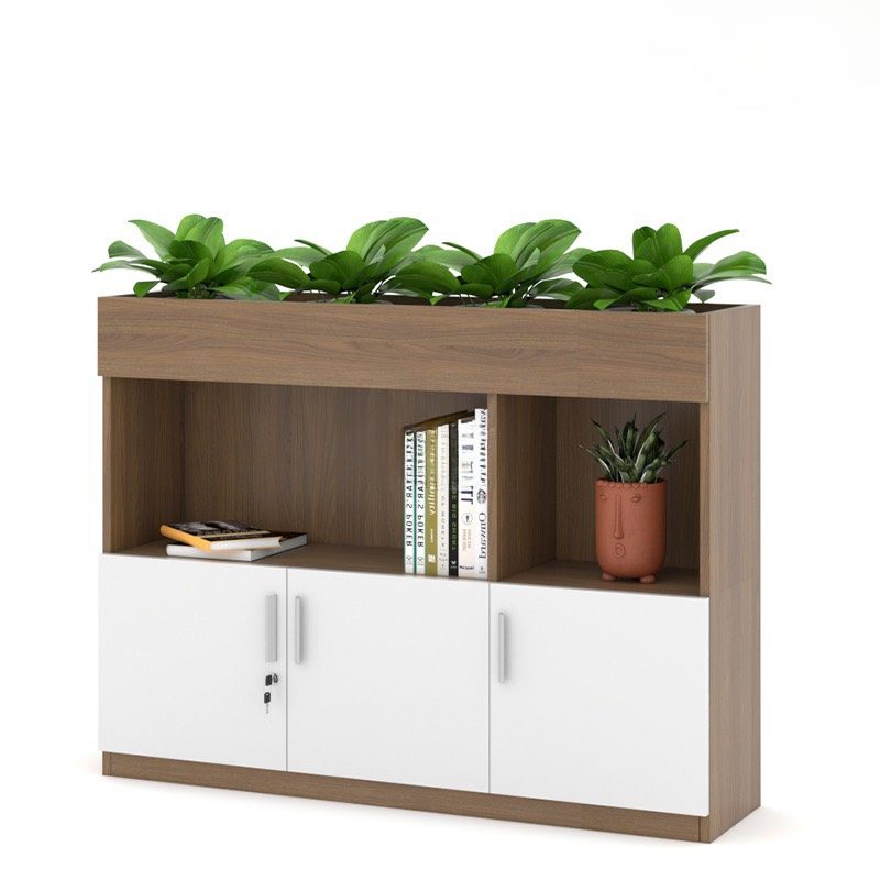 Tủ Văn Phòng Thấp Trang Trí Cây Xanh - THS104 4