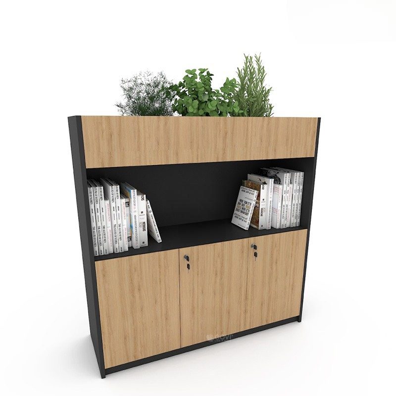 Tủ Tài Liệu Trang Trí Cây Văn Phòng - THS101 1