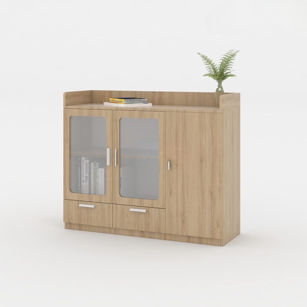 Tủ Tài Liệu Thấp Cánh Kính Classic- THS97 4