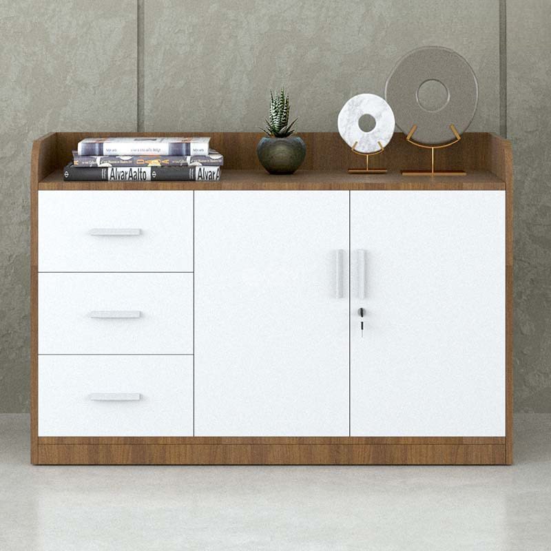 Tủ Tài Liệu Trung 2 Cánh Gỗ 3 Ngăn - THS89 1
