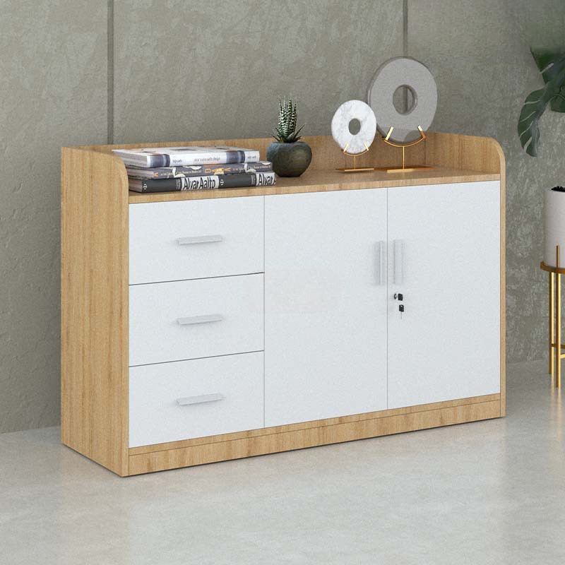 Tủ Tài Liệu Trung 2 Cánh Gỗ 3 Ngăn - THS89 3