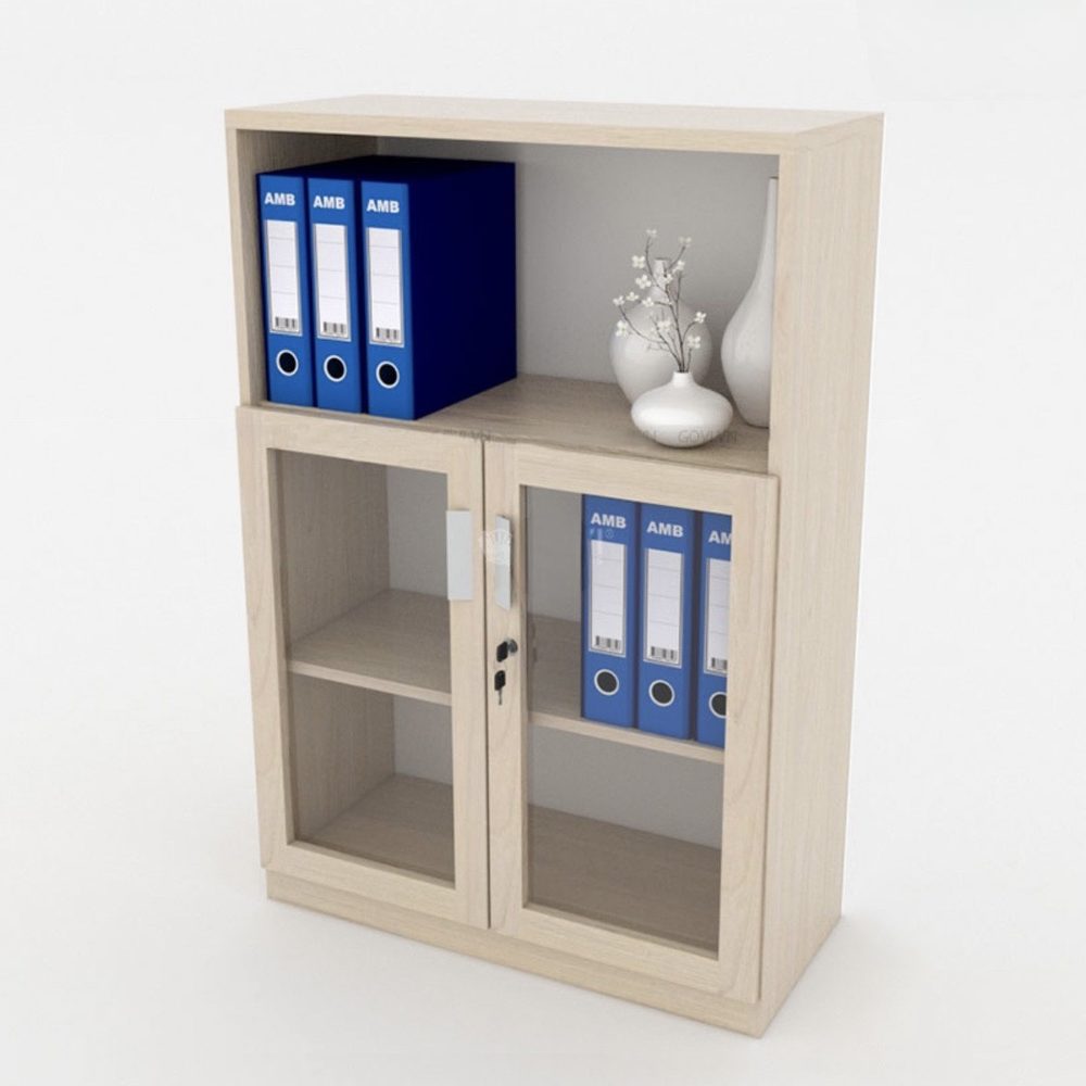 Tủ Tài Liệu Lửng 2 Cánh Kính - THS61 5