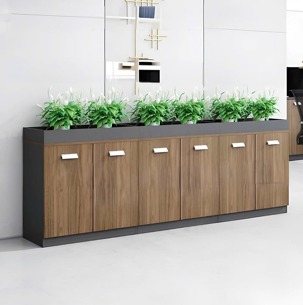 Tủ Tài Liệu Trang Trí Cây Xanh Văn Phòng - THS162 1
