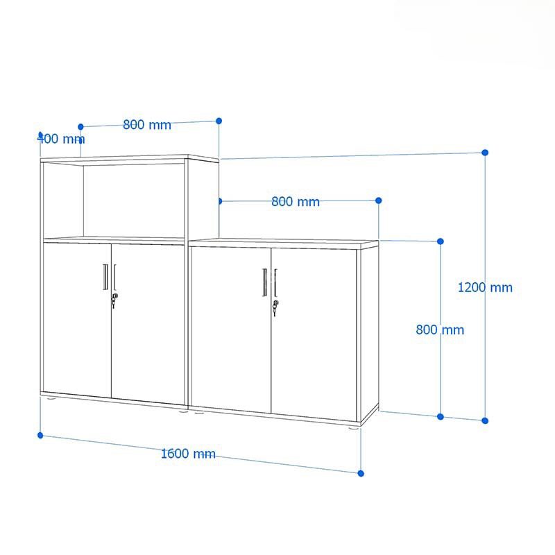 Tủ Tài Liệu Gỗ MDF Dáng Thấp - THS87 1