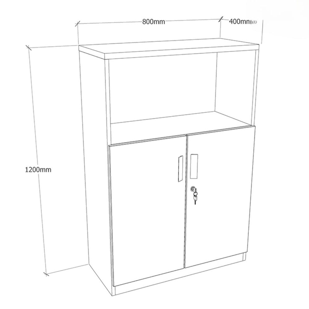 Tủ Tài Liệu Dáng Thấp Gỗ MDF Phủ Melamine - THS62 1