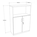 Tủ Tài Liệu Dáng Thấp Gỗ MDF Phủ Melamine - THS62 1