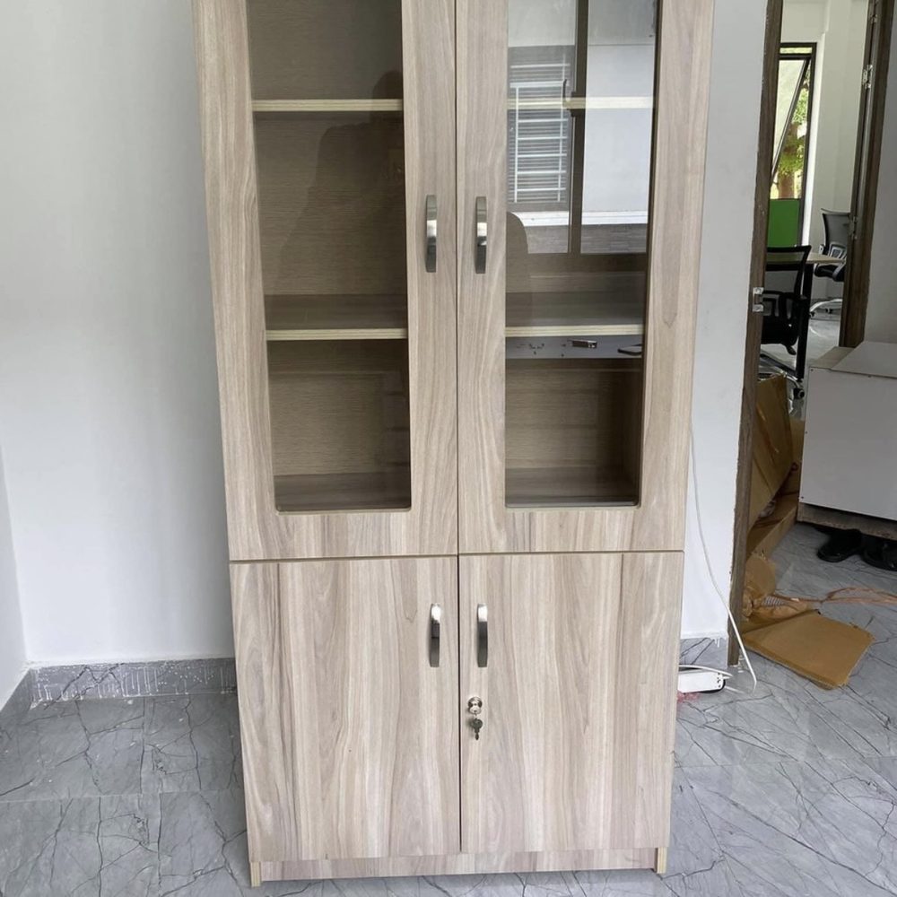 Tủ Văn Phòng 2 Cánh Gỗ Công Nghiệp - THS9 1