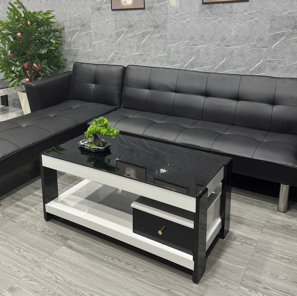 Bàn Trà Sofa Mặt Kiếng Có Hộc Kéo Sang Trọng - BT28 1