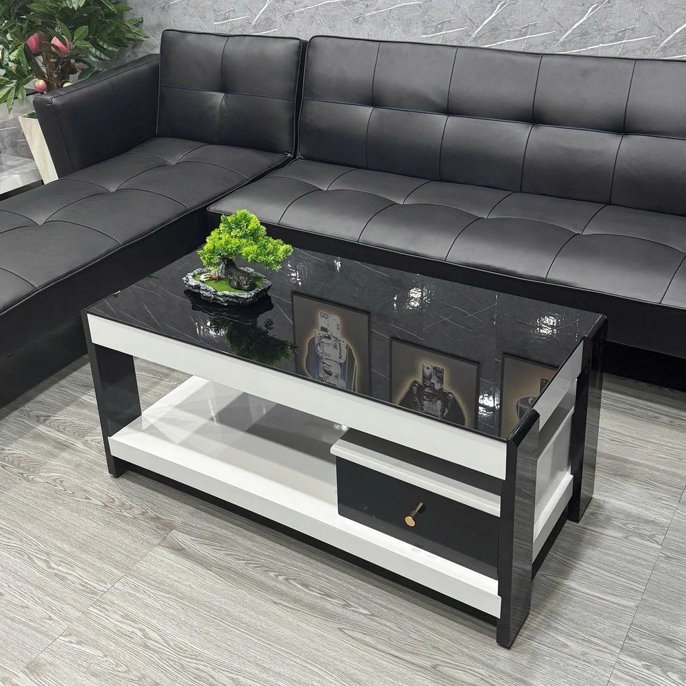 Bàn Trà Sofa Mặt Kiếng Có Hộc Kéo Sang Trọng - BT28 2