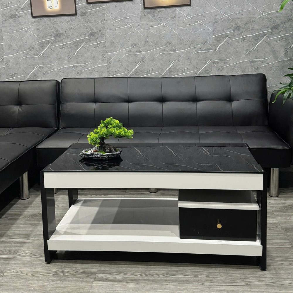 Bàn Trà Sofa Mặt Kiếng Có Hộc Kéo Sang Trọng - BT28 5