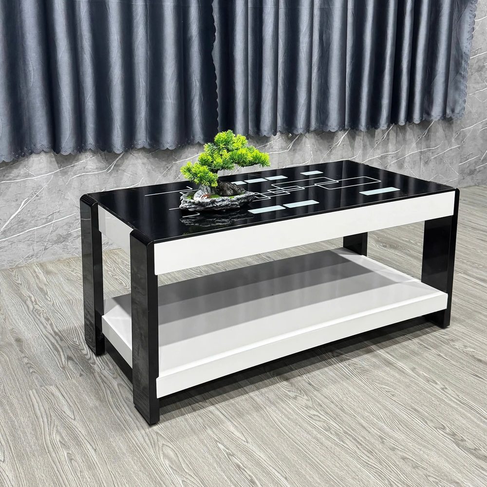 [BT27] Bàn Trà Sofa Mặt Kiếng Hình Chữ Nhật Nhập Khẩu - BT27
