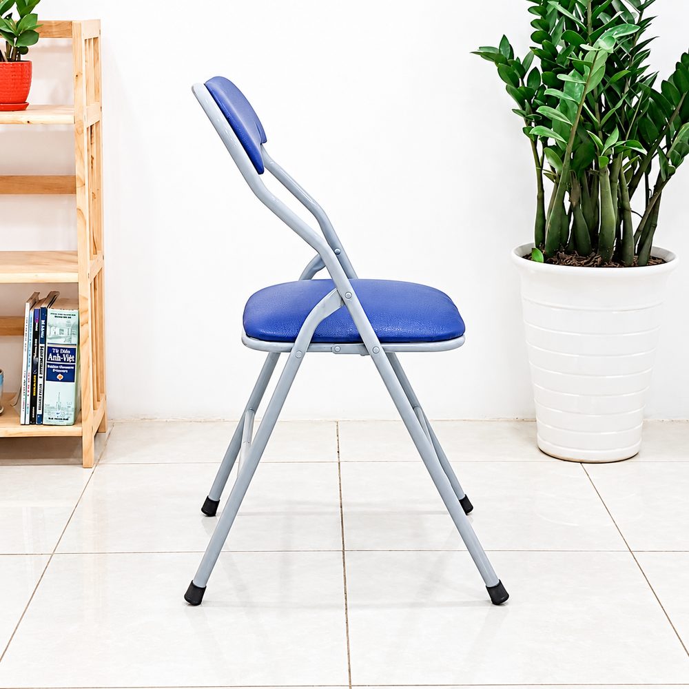 Ghế Xếp Lưng Ngắn Chân Sắt Sơn - GXEP12 1
