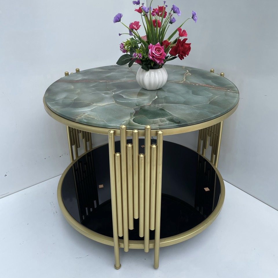 Bàn Trà Sofa Tròn 2 Tầng - BT4 5