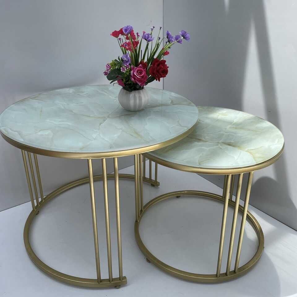 Bàn Trà Sofa Tròn Đôi - BT6 3