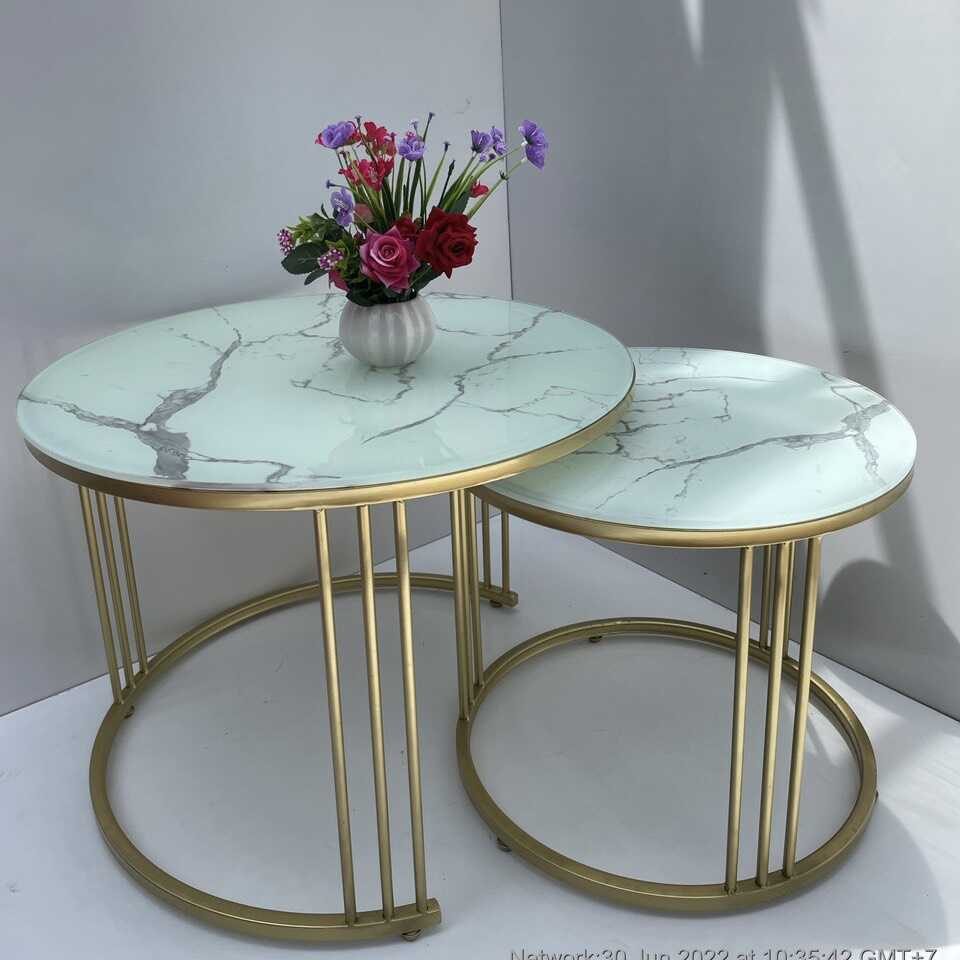 Bàn Trà Sofa Tròn Đôi - BT6 4