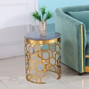 Bàn Trà Sofa Mặt Kính Chân Vàng - BT11 2