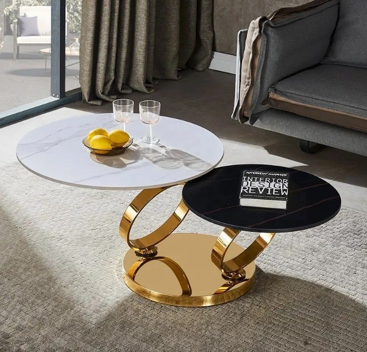 Bàn Trà Sofa Đôi Mặt Đá Phiến Ceramic - BT12 4