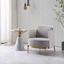 Bàn Trà Sofa Tròn Mặt Đá Chân Mạ Vàng - BT13 4