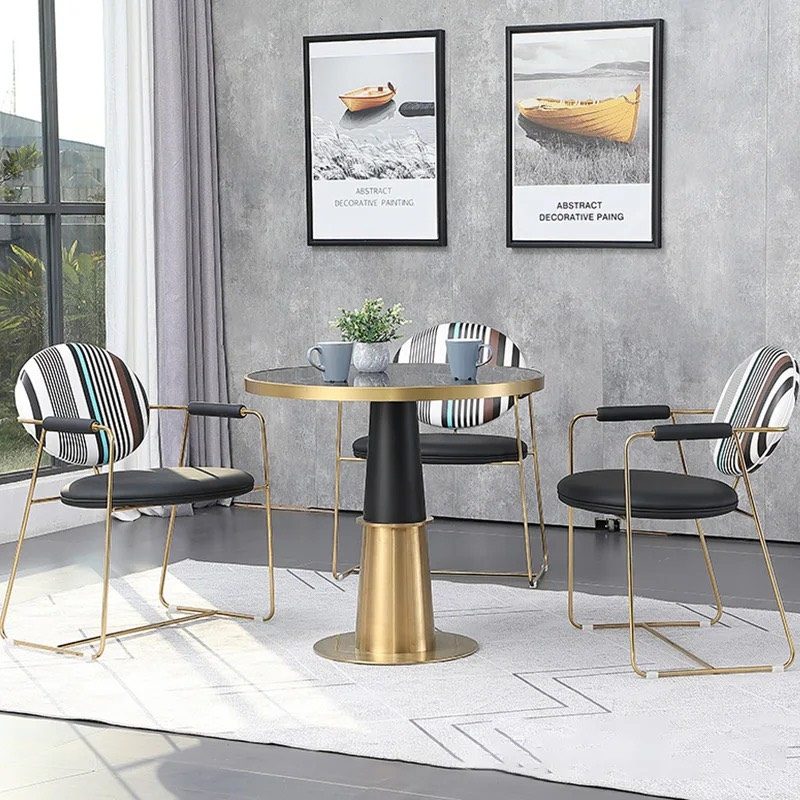 Bàn Trà Sofa Mặt Đá Tiếp Khách Chân Mạ - BT14 4