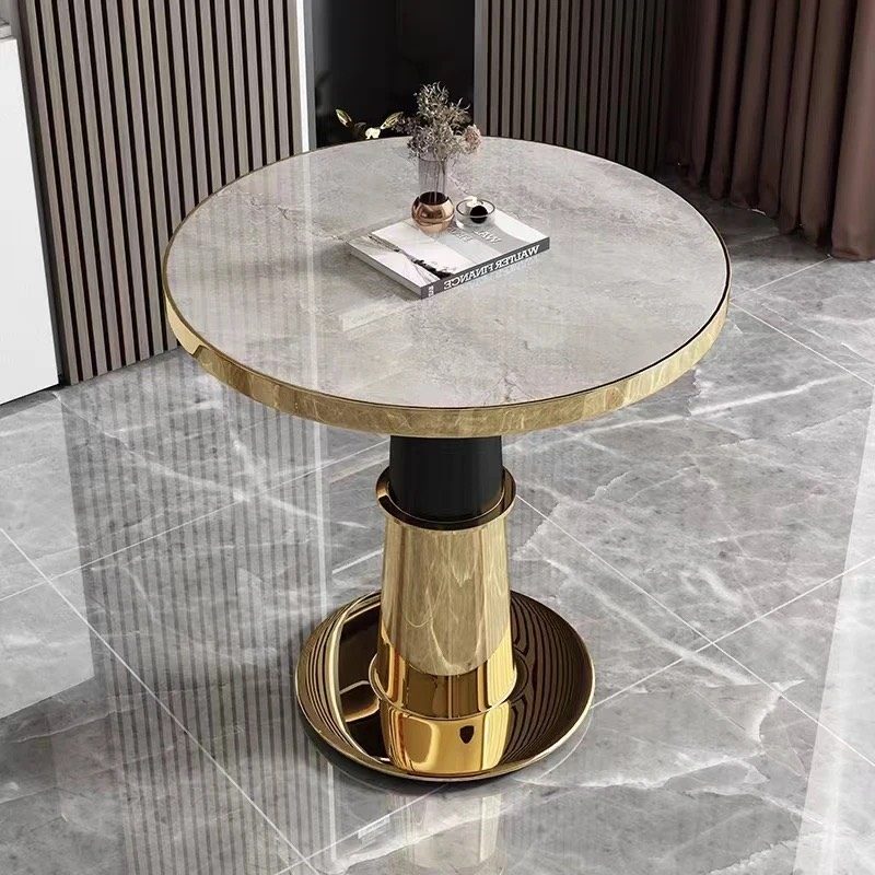 Bàn Trà Sofa Mặt Đá Tiếp Khách Chân Mạ - BT14 5