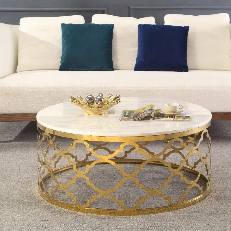 Bàn Trà Sofa Khung Nhôm Hoa Văn - BT16 4