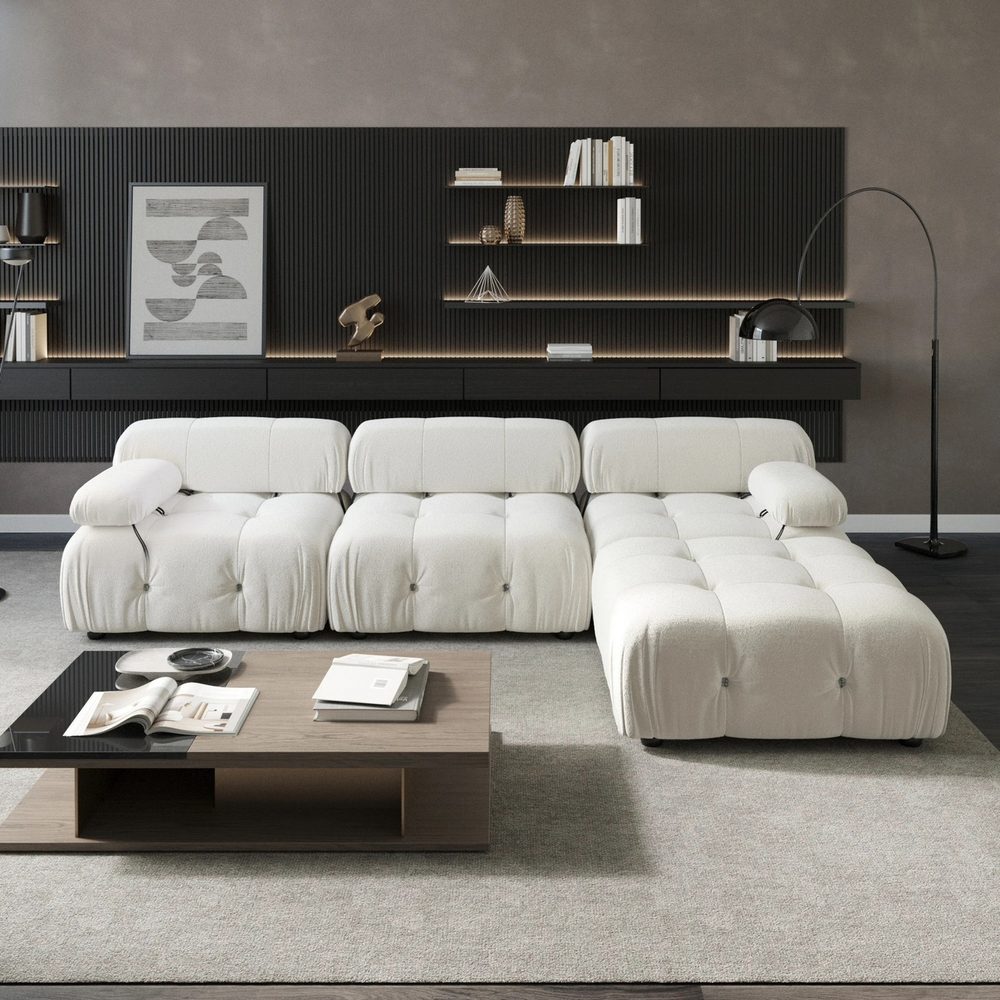 [SFCC5] Ghế Sofa Lông Cừu Góc L - SF23
