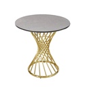 Bàn Trà Sofa Tròn Chân Xoắn Vàng - BT17 1