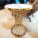 Bàn Trà Sofa Tròn Chân Xoắn Vàng - BT17 4